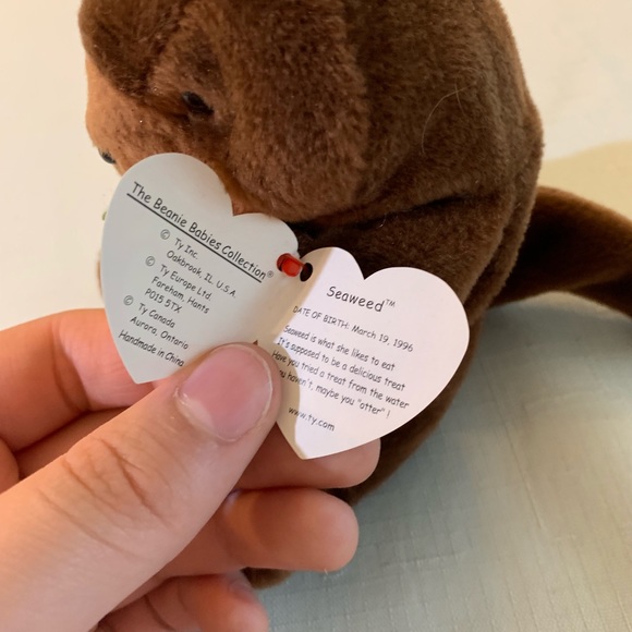 RARE! BEANIE BABIES SEAWEED - Picture 4 of 8